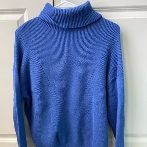 Blue Turtleneck Sweater